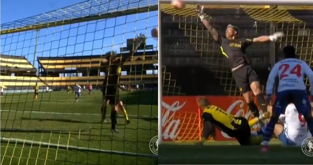El tapadón de Brayan cortés en el clásico de Peñarol contra Nacional en Uruguay
