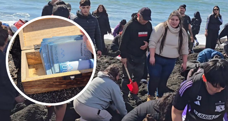 Influencer enterró “cofres del tesoro” con premios de hasta $500 mil en Caleta Lenga