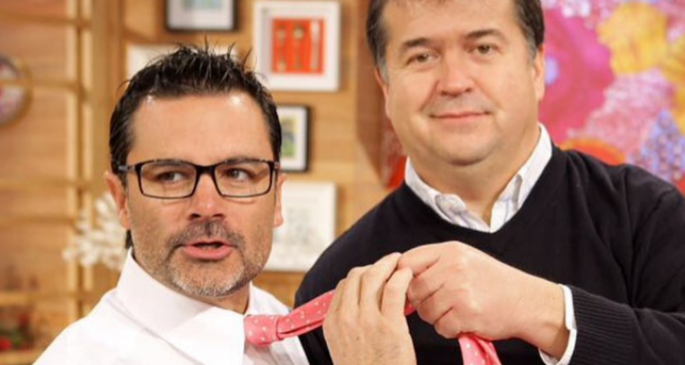 Mauricio Correa junto a Felipe Camiroaga