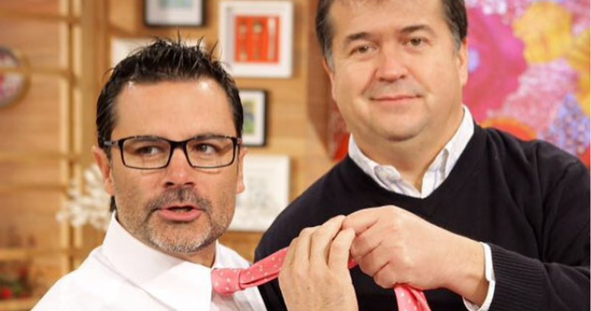 Mauricio Correa junto a Felipe Camiroaga