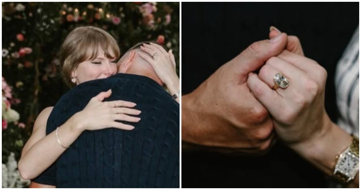 Con diamantes y diseño del propio Kelce: detalles del anillo de compromiso de Taylor Swift