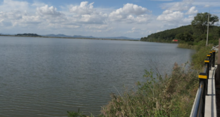 Imagen de contexto tomada desde la isla surcoreana de Gyodong