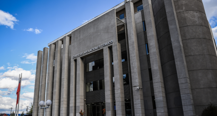 Frontis de la Corte de Apelaciones de Temuco por querella contra presidente de la instancia