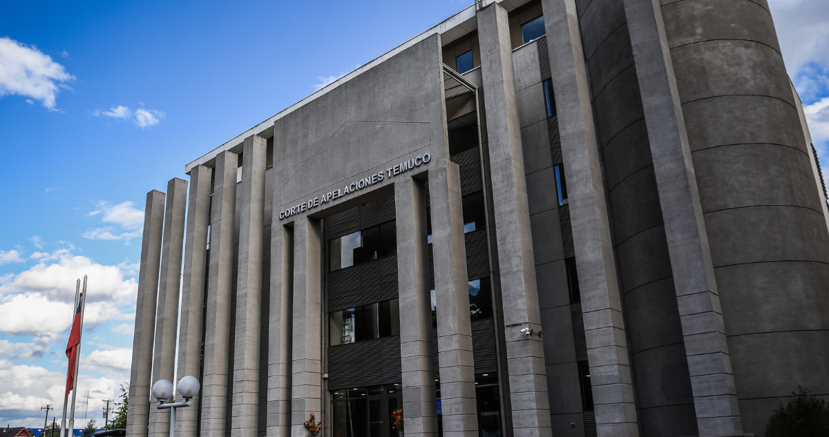 Frontis de la Corte de Apelaciones de Temuco por querella contra presidente de la instancia