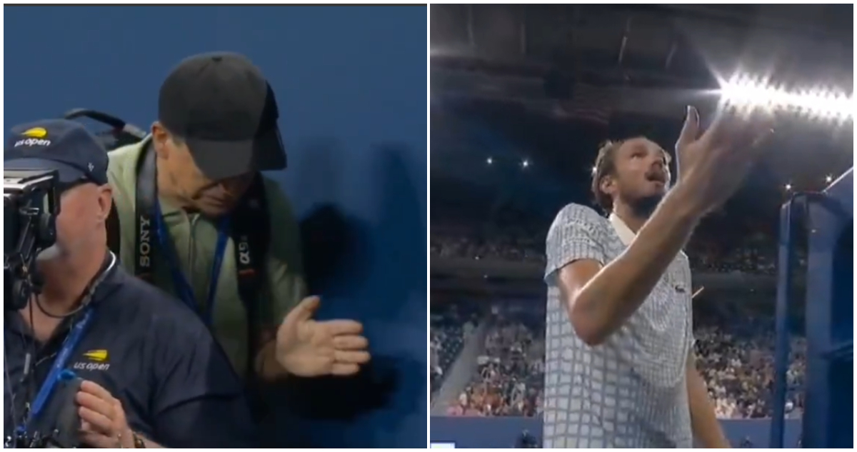 Daniil Medvedev en el US Open tras insólito momento