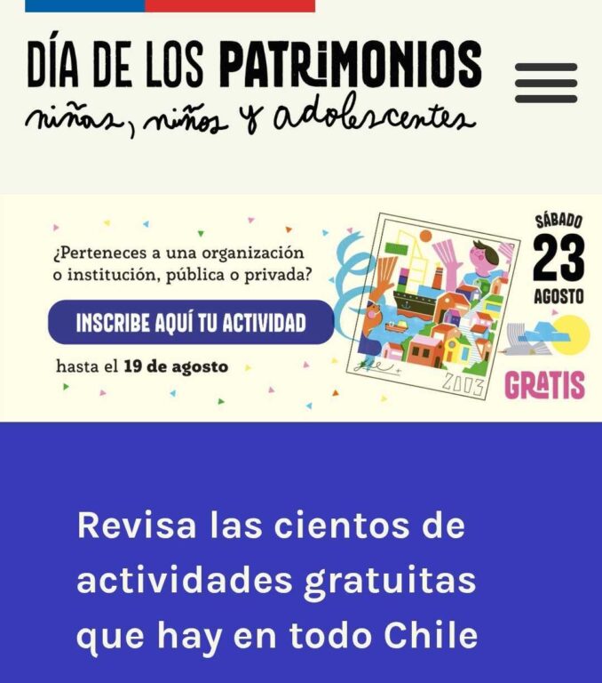 Se viene el Día de los Patrimonios para Niños: conoce la fecha y cómo revisar las actividades