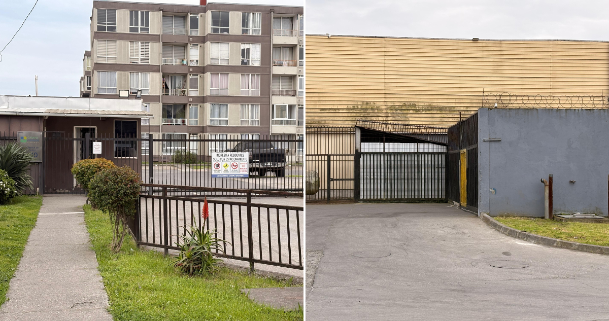 En la imagen, la entrada al condominio Campo Grande y a las bodegas del supermercado Santa Isabel.