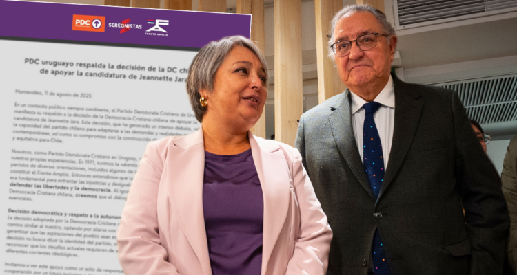 Partido Demócrata Cristiano de Uruguay respalda apoyo de la DC de Chile a Jeannette Jara