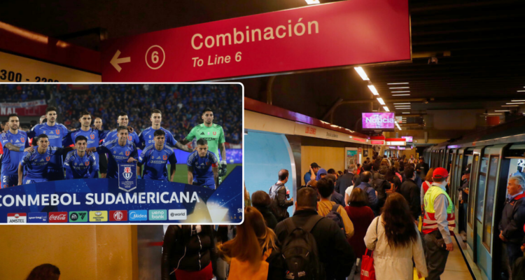 “Atención azules”: Metro de Santiago extiende horario en líneas 3 y 6 por partido de U. de Chile