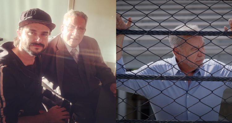 Roberto Trujillo junto a su abuelo, Valentín Trujillo y fotografía de Eliseo Salazar en referencia a documental