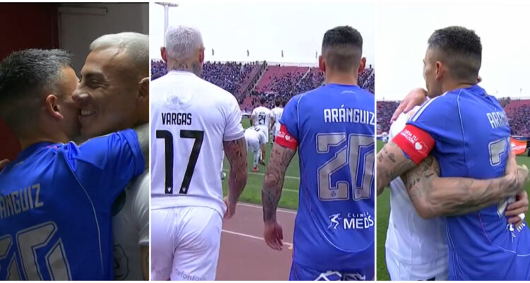 Eduardo Vargas y Charles Aránguiz en La U-Audax Italiano