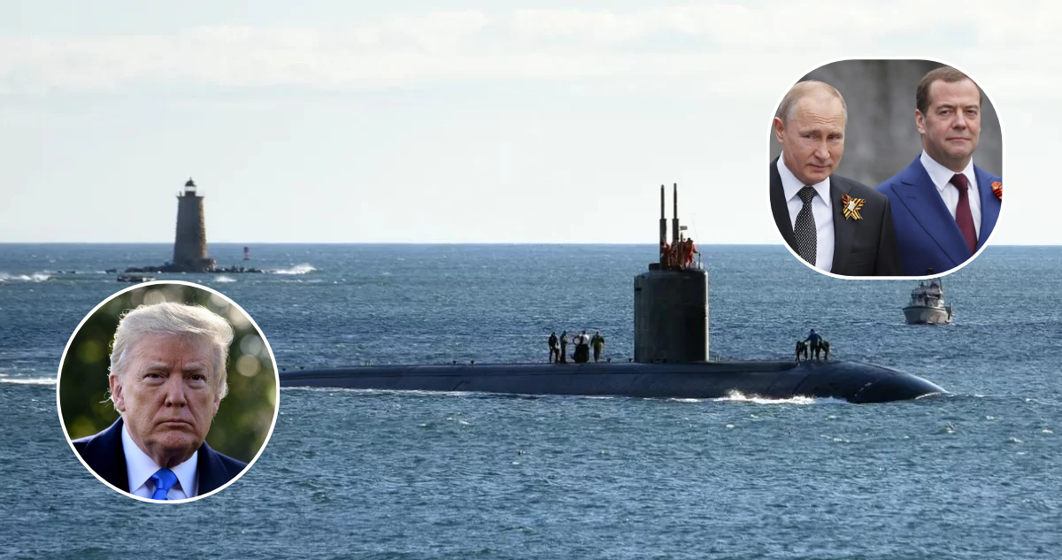 Trump ordena movilizar dos submarinos nucleares tras estúpidas declaraciones de Rusia