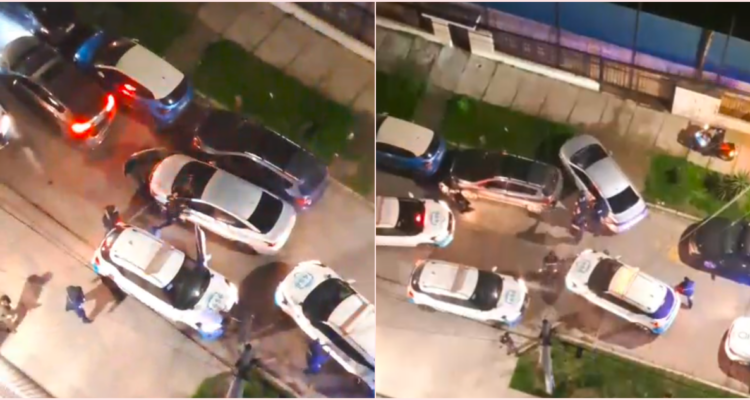 Insólita fuga en San Miguel: ladrones huyen tras ser rodeados por patrullas municipales y carabineros
