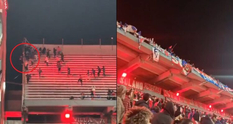 Hincha de La U se lanzó desde altura para evitar linchamiento en estadio de Independiente