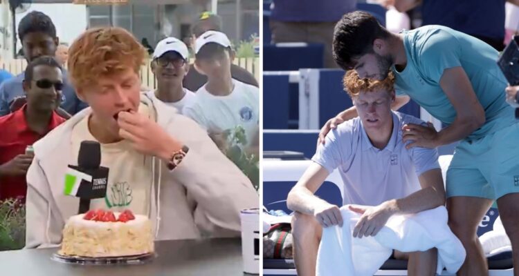 Jannik Sinner tuvo que retirarse de la final del Masters de Cincinnati.