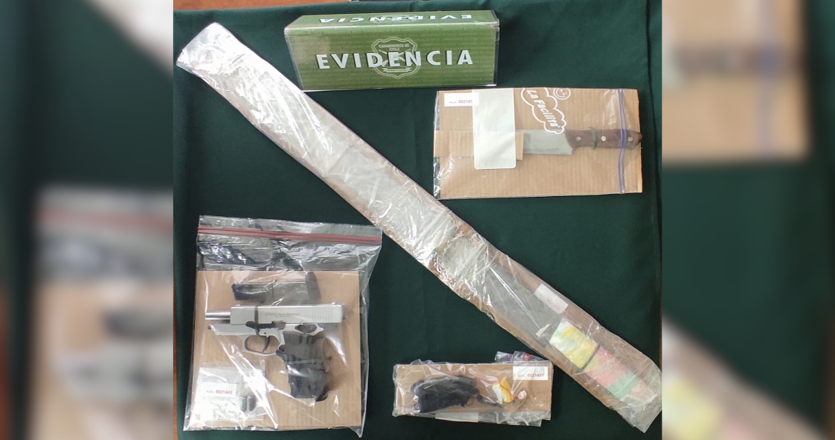 Portaban machete y pistola de electroshock: detienen a delincuentes por amenazas en Punta Arenas