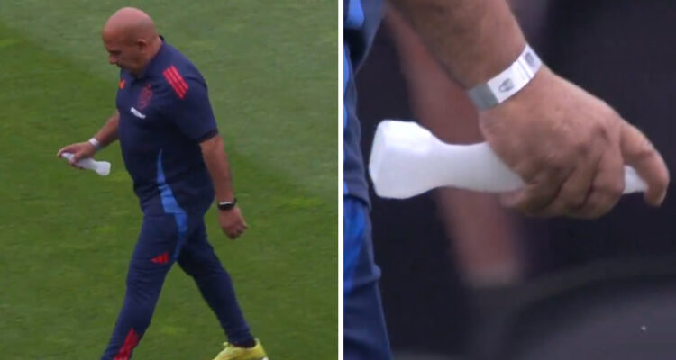 Funcionario de La U arrojó agua bendita antes del Superclásico.