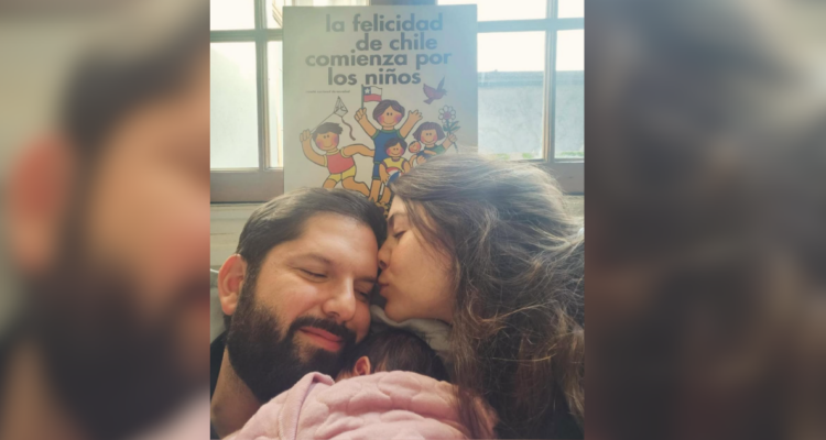 Gabriel Boric junto a su hija