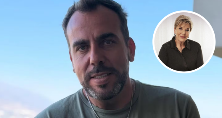 Francisco Kaminski y miniatura de Paulina Nin en referencia a no poder ver a su hijo con Carla Jara