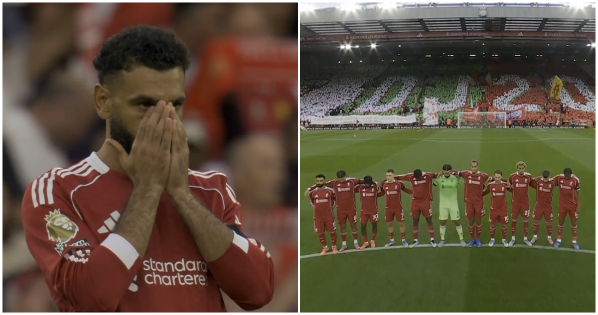 homenaje a Diogo Jota en el Liverpool Bournemouth
