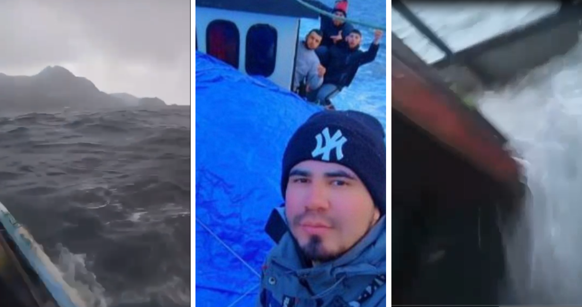 Video muestra angustiantes minutos previos a hundimiento de lancha en Magallanes: buscan a tripulantes