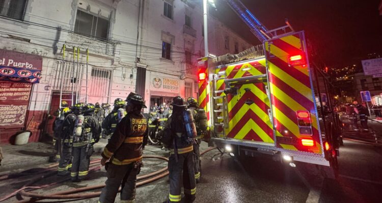Incendio en carnicería de Valparaíso
