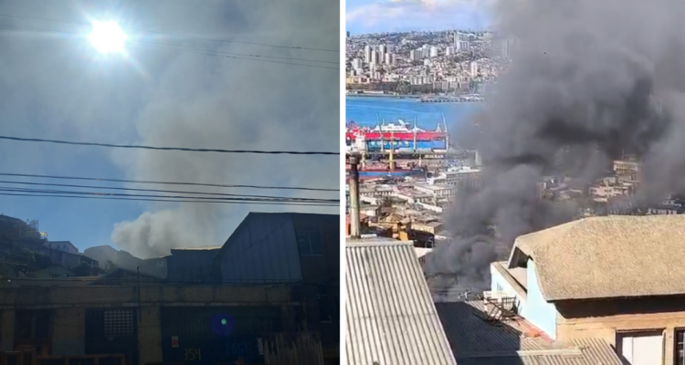 Incendio en Cerro Toro de Valparaíso