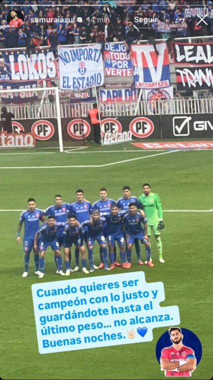 Johnny Herrera y su 'palo' a la dirigencia de La U tras caída con Cobresal