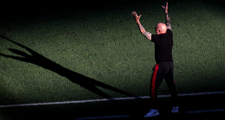 Jorge Sampaoli en su etapa como DT de Flamengo