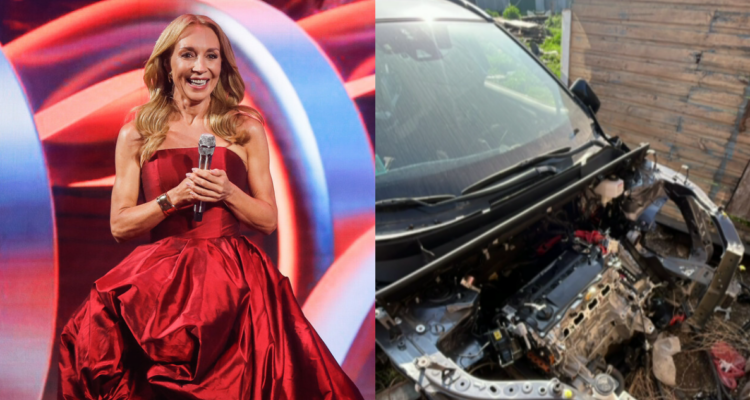 Karen Doggenweiler en el Festival de Viña y fotografía de su auto desmantelado