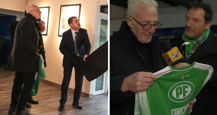 Pedro Carcuro fue homenajeado en estadio Bicentenario de La Florida.