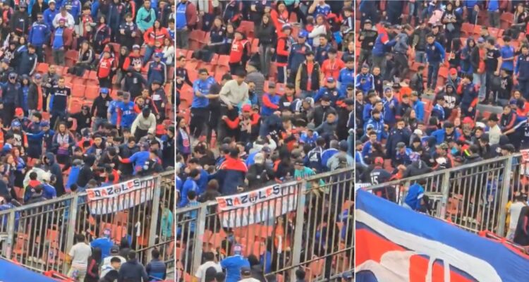 Un sujeto recibe golpiza en la barra de La U en duelo ante Unión Española