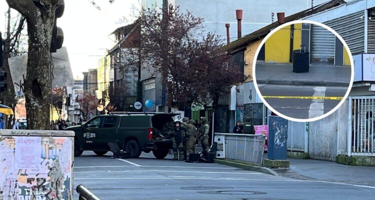 Maleta abandonada en el centro de Concepción