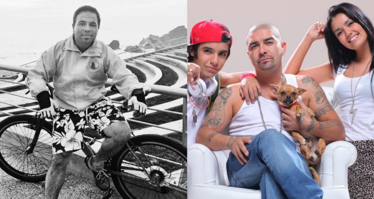 Francisco Javier Escanilla a la izquierda y a la derecha poster del docureality Los Méndez