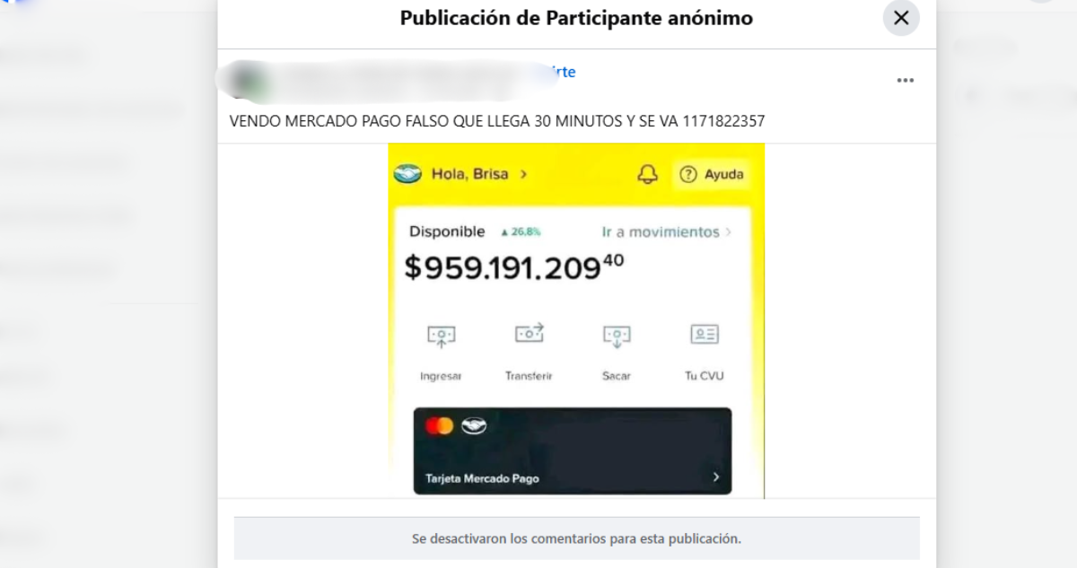 Mercado Pago falso es utilizado para estafar a personas