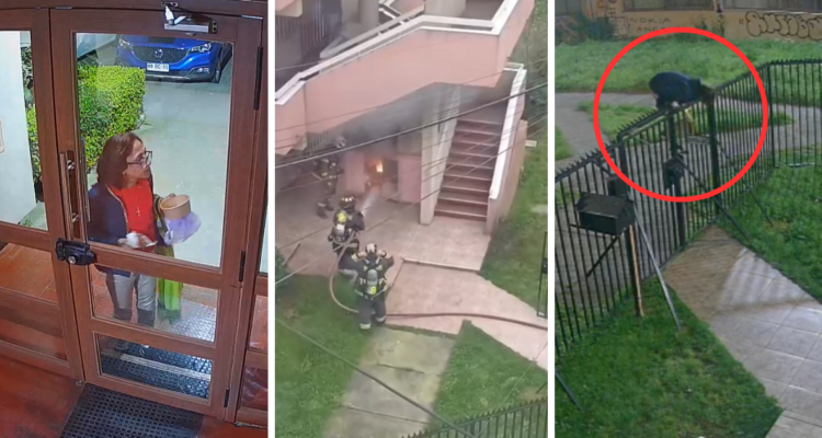 Fotografías de mujer intentó quemar edificios y auto en Concepción