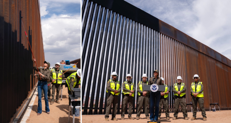 Pintan de negro el muro que separa Estados Unidos de México para que se caliente y aleje a migrantes