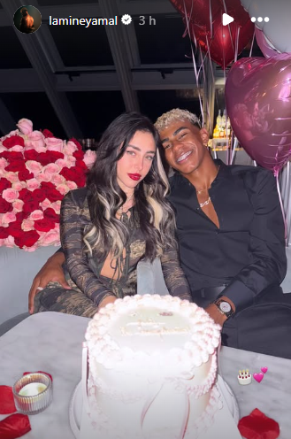 Nicki Nicole junto a Lamine Yamal en su cumpleaños