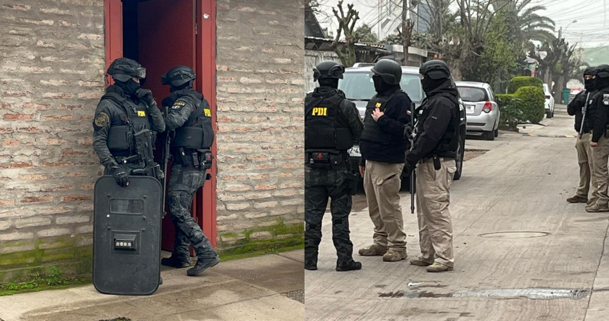 Cae clan familiar en la RM: 18 detenidos tras allanamientos por tráfico de drogas y armas
