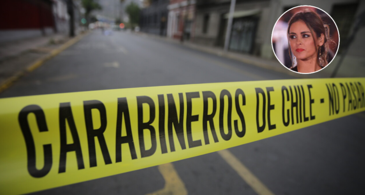 Fleje de seguridad de Carabineros para resguardar sitio de atropello.