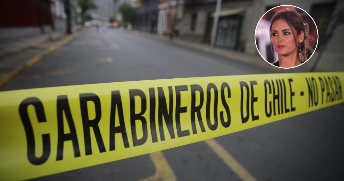 Fleje de seguridad de Carabineros para resguardar sitio de atropello.