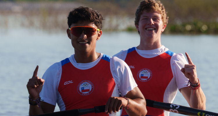 Rodrigo Paz y Pedro Labatut en los Juegos Panamericanos Junior de Asunción.