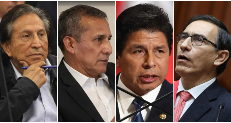 Alejandro Toledo, Ollanta Humala, Pedro Castillo y Martín Vizcarra
