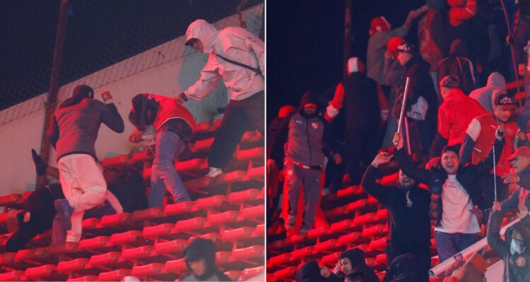 Suspenden Independiente-Platense tras barbarie de Avellaneda y club argentino culpa a hinchas de la U que viajaron a duelo de Sudamericana