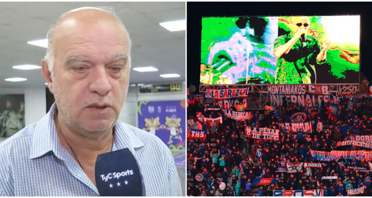 Presidente de Independiente e hinchas de La U foto de contexto