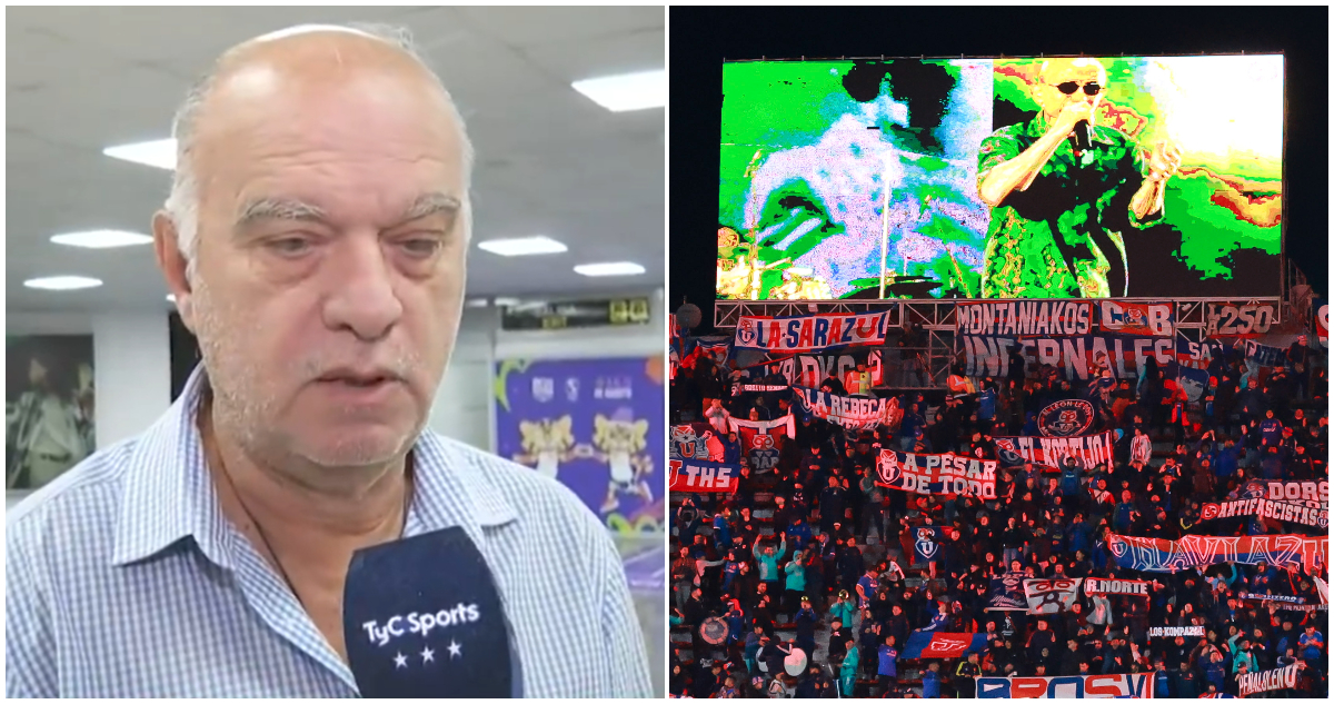Presidente de Independiente e hinchas de La U foto de contexto