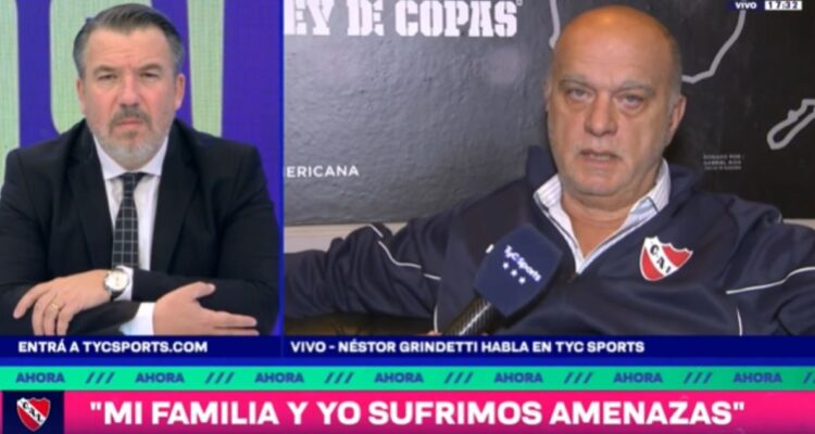 El llamado de Néstor Grindetti, presidente de Independiente de Avellaneda