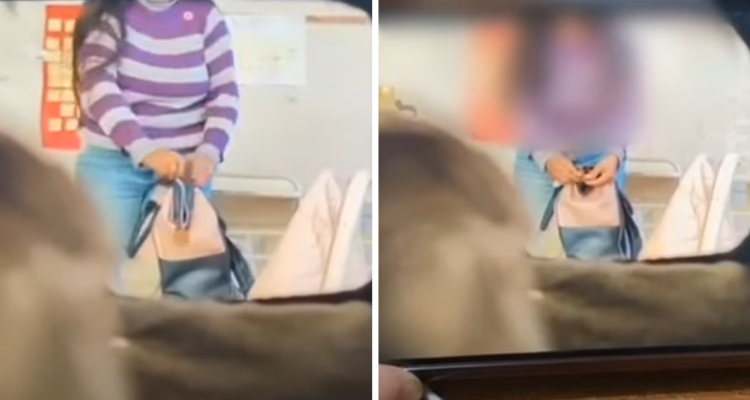 Profesora argentina fue captada robando dinero de las mochilas de sus alumnos