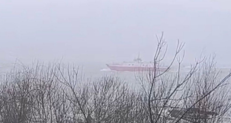 Rescatan a cuatro tripulantes de catamarán hundido en la bahía de Corral