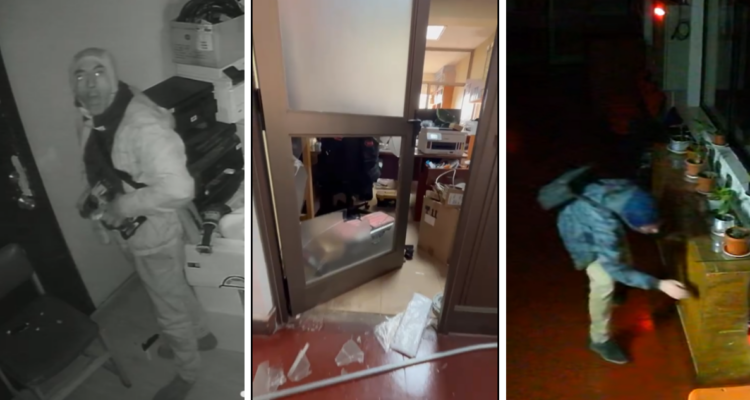 Imágenes de robo dentro de la Municipalidad de Penco